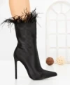 Botine cu Toc Subtire C-269 BLACK | STEPHAN