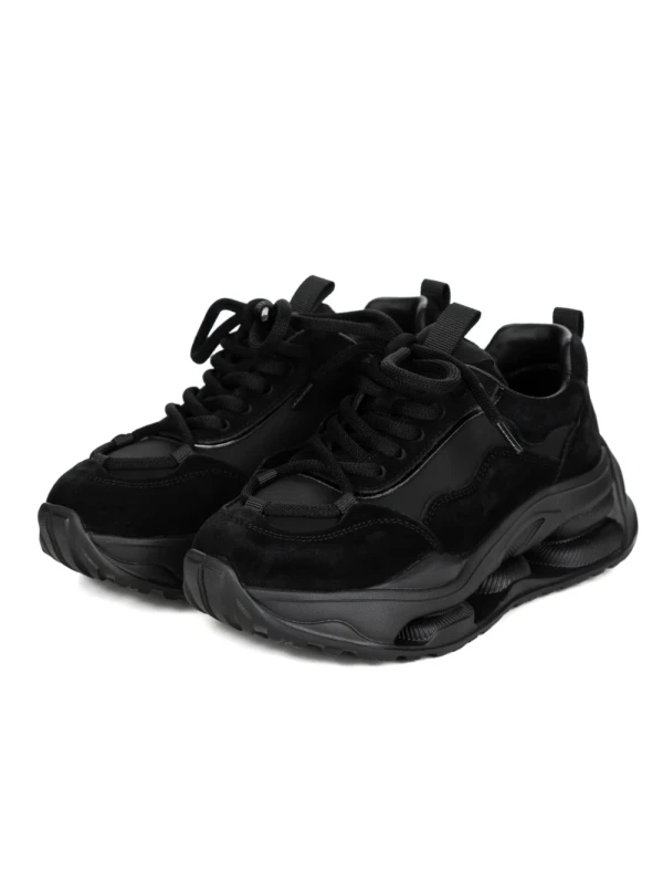 Pantofi Sport Dama din piele naturala S5352 BLACK | FRANCO GERARDO