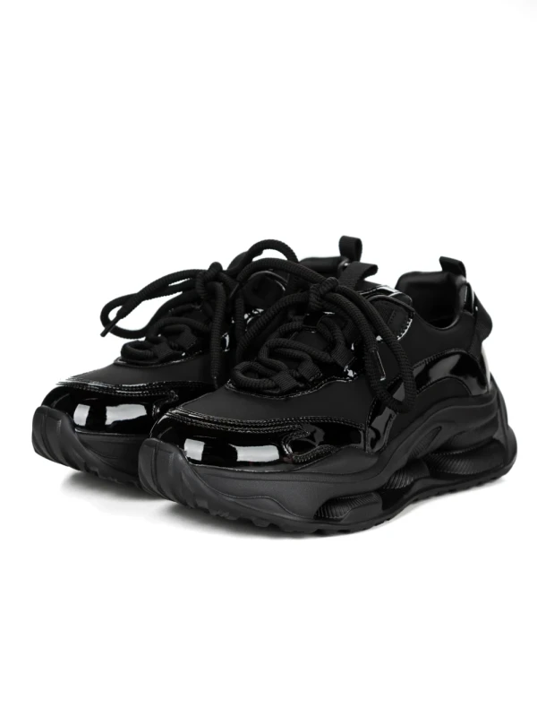 Pantofi Sport Dama din piele naturala S5361 BLACK | FRANCO GERARDO