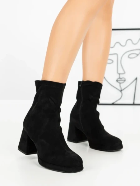 Botine cu Toc Gros 5724 BLACK | SEASOND