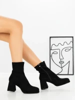 Botine cu Toc Gros 5724 BLACK | SEASOND