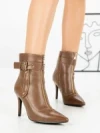 Botine cu Toc Subtire 1921 KHAKI | SEASOND