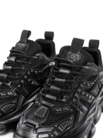 Pantofi Sport Barbati din piele naturala 24210 BLACK-GREY | ADVANCER