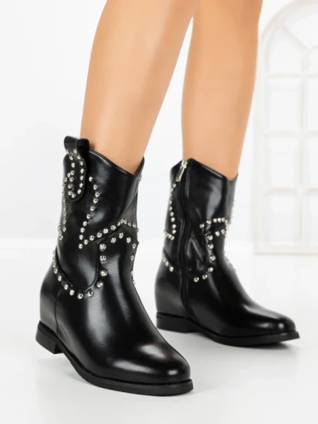 Ghete Dama cu Platforma C-157 BLACK | STEPHAN