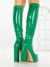 Cizme Dama cu Toc si Platforma C-261 GREEN | STEPHAN