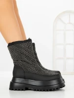 Ghete Dama cu Platforma C-274 BLACK | STEPHAN