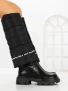 Cizme Dama cu talpa joasa C-284 BLACK | STEPHAN