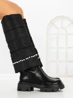 Cizme Dama cu talpa joasa C-284 BLACK | STEPHAN