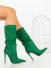 Botine cu Toc Subtire C-270 GREEN | STEPHAN