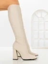 Cizme Dama cu Toc C-239 BEIGE | STEPHAN