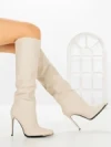 Cizme Dama cu Toc C-268 BEIGE | STEPHAN
