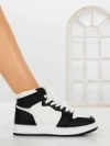 Sneakers Dama F005 WHITE-BLACK | COSTA SOL