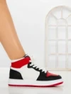 Sneakers Dama F005 BLACK-WHITE-RED | COSTA SOL