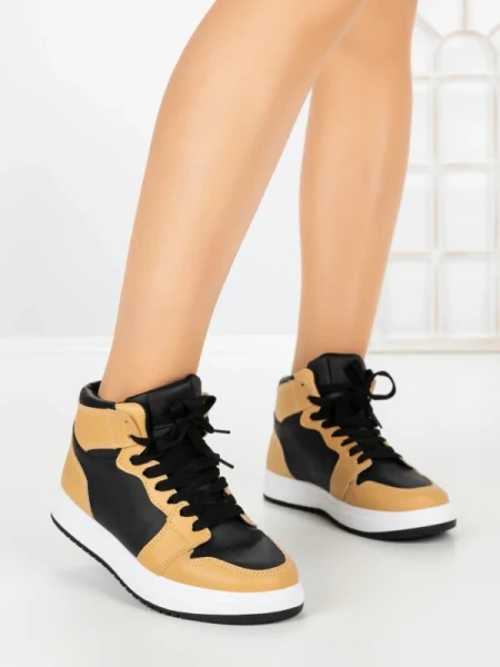 Sneakers Dama F005 YELLOW-BLACK | COSTA SOL