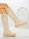 Cizme Dama cu talpa joasa 99-119 BEIGE | CM