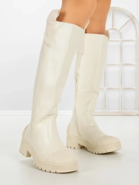 Cizme Dama cu talpa joasa 9050 BEIGE | CM