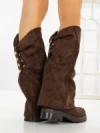Cizme Dama cu talpa joasa 52279 BROWN | GALLEVANI