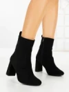 Botine cu Toc Gros 9063 BLACK | CM
