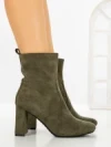 Botine cu Toc Gros 9063 GREEN | CM