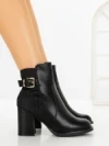 Botine cu Toc Gros 9137 BLACK | CM