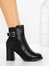 Botine cu Toc Gros 9137 BLACK | CM