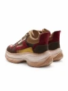 Pantofi Sport Dama din piele naturala HD7673 KHAKI-WINE | ADVANCER