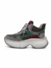Pantofi Sport Dama din piele naturala HD7673 BROWN-GREEN | ADVANCER