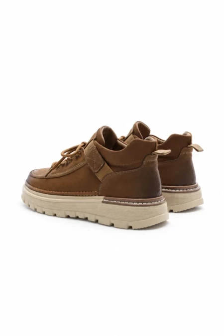 Ghete Barbati din piele naturala R028-1 KHAKI | ADVANCER