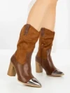 Botine cu Toc Gros 9964 CAMEL | SEASOND