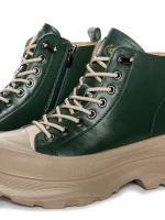 Ghete Dama din piele naturala 66081 GREEN | ADVANCER