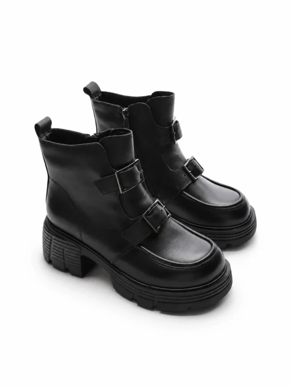 Ghete Dama din piele naturala 7194-6 BLACK | ADVANCER