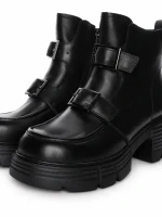 Ghete Dama din piele naturala 7194-6 BLACK | ADVANCER