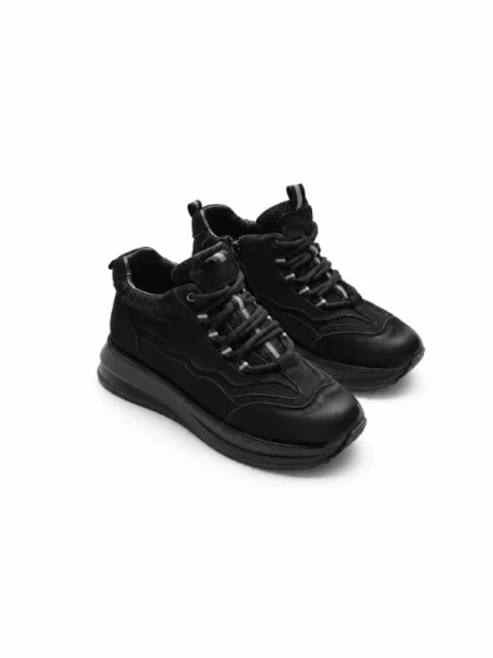Ghete Dama din piele naturala A007 BLACK | ADVANCER