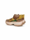 Pantofi Sport Dama din piele naturala HD7673 KHAKI-YELLOW | ADVANCER