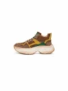 Pantofi Sport Dama din piele naturala HD7673 KHAKI-YELLOW | ADVANCER