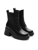Ghete Dama din piele naturala M5307 BLACK | ADVANCER