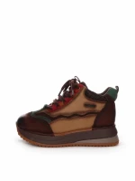 Ghete Dama din piele naturala A007-1 COFFEE-GREEN | ADVANCER