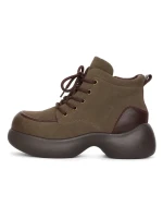 Ghete Dama din piele naturala 1575-2 KHAKI | ADVANCER