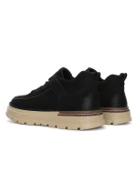Ghete Barbati din piele naturala R028-1 BLACK | ADVANCER