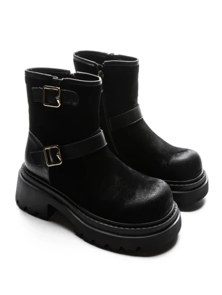 Ghete Dama din piele naturala 2810-2 BLACK | ADVANCER