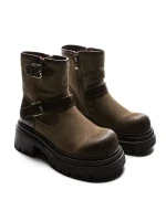 Ghete Dama din piele naturala 2810-2 KHAKI | ADVANCER