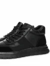 Ghete Barbati din piele naturala CM611 BLACK | ADVANCER