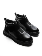 Ghete Barbati din piele naturala CM610 BLACK | ADVANCER