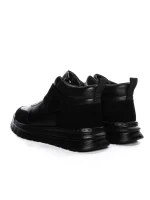 Ghete Barbati din piele naturala CM610 BLACK | ADVANCER