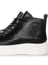 Ghete Barbati din piele naturala 7789 BLACK | ADVANCER