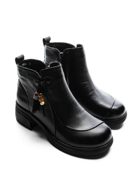 Ghete Dama din piele naturala 25808 BLACK | ADVANCER