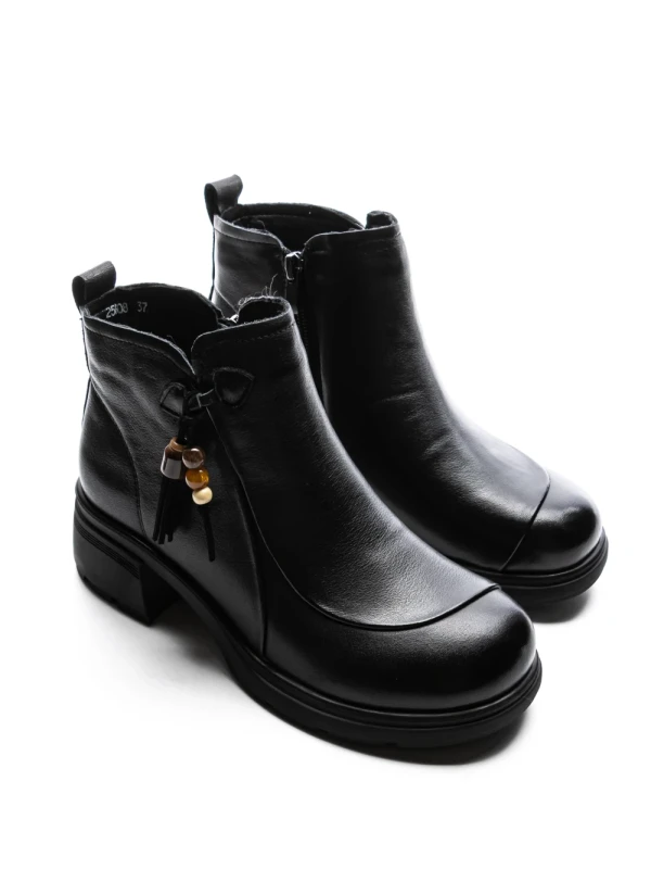 Ghete Dama din piele naturala 25808 BLACK | ADVANCER