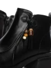 Ghete Dama din piele naturala 25808 BLACK | ADVANCER