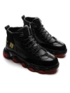 Ghete Barbati din piele naturala 1006-8 BLACK | ADVANCER