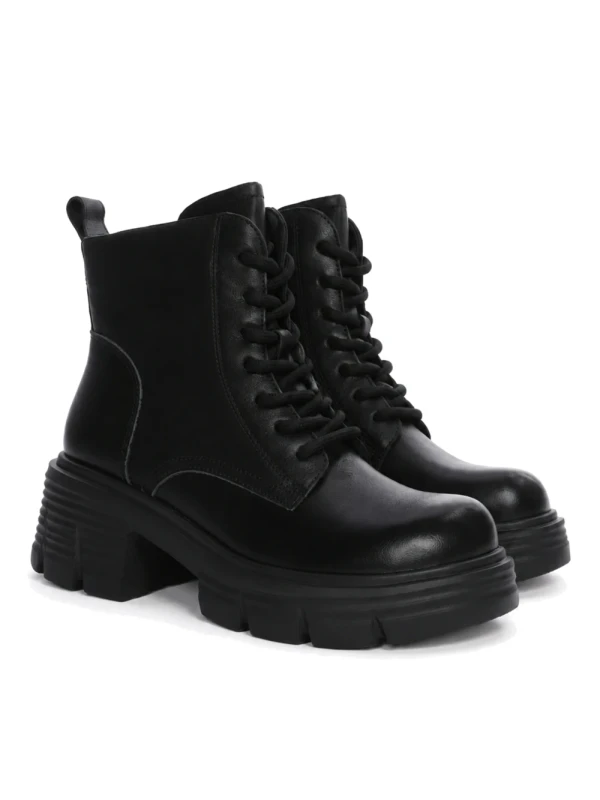 Ghete Dama din piele naturala 3007 BLACK | ADVANCER